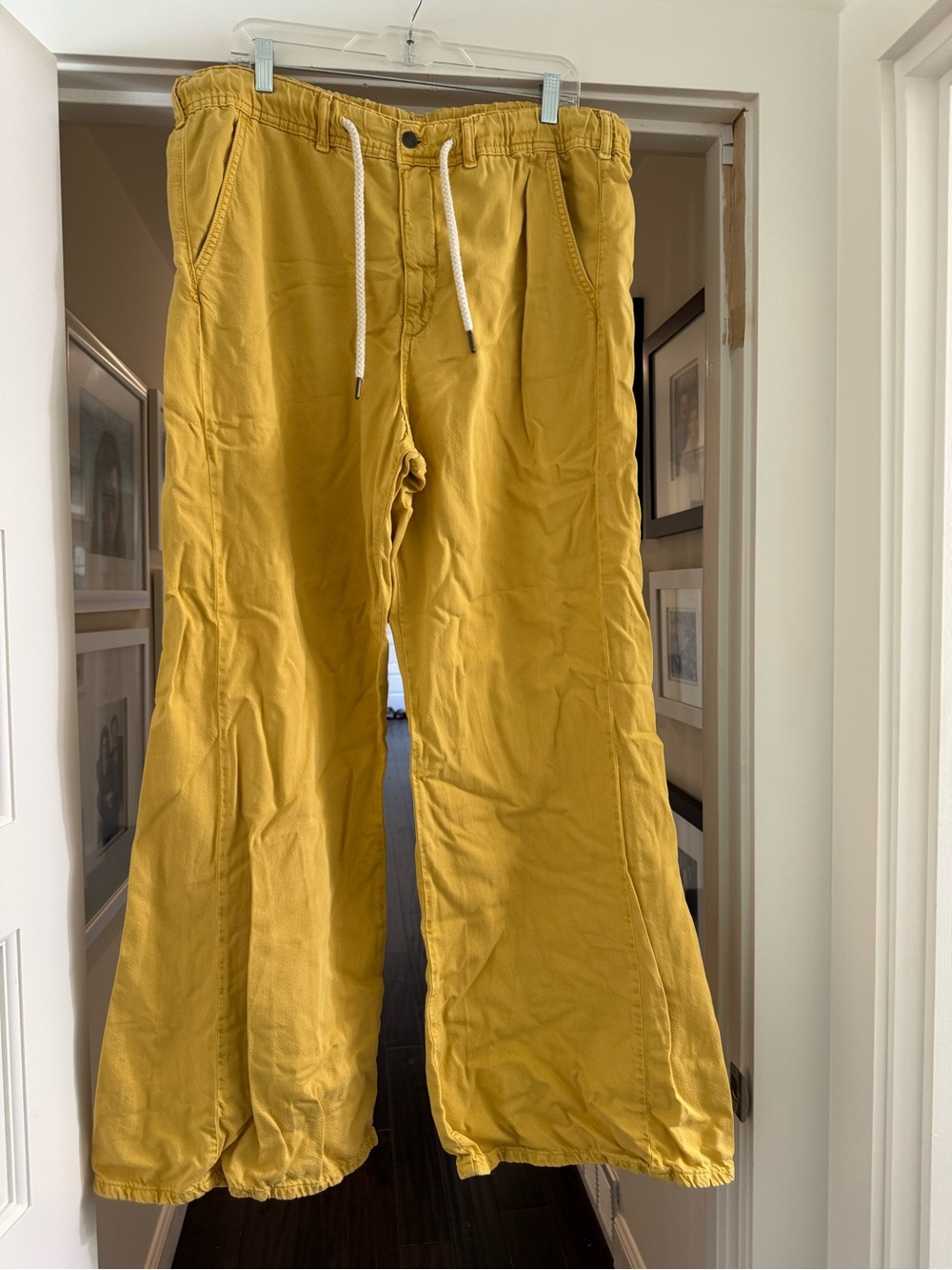 Pilcro Mustard Wide-Leg Waist Pants LT size - Picture 6 of 6